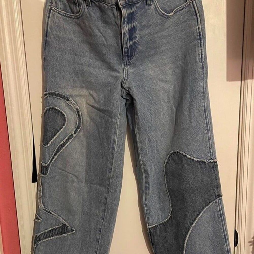 PacSun Light Blue Patchwork '90s Baggy Jeans